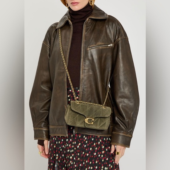 Coach Quilted Tabby Small Suede Shoulder Bag 20 - Picture 10 of 11